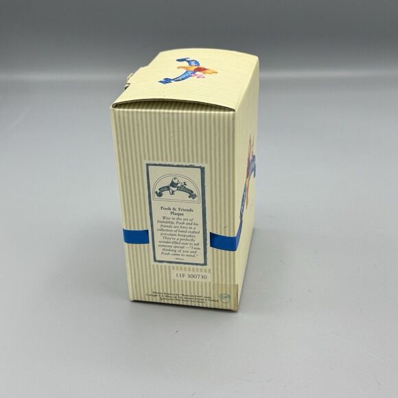 Vtg Disney Pooh and Friends Logo Sign Winnie the Pooh Piglet Figurine Plaque - Picture 14 of 15